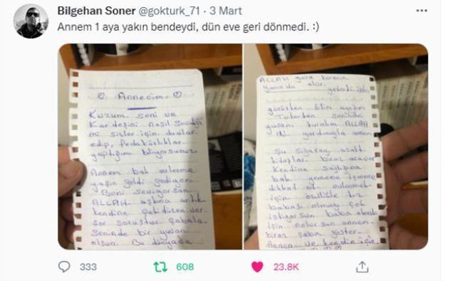 Annenin sabah oğlunun odasına bıraktığı notta yazanlar sosyal medyada viral oldu