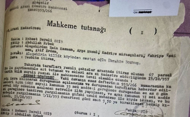 Manisa'da 71 Yıl Süren Tapu Davası Sonuçlandı