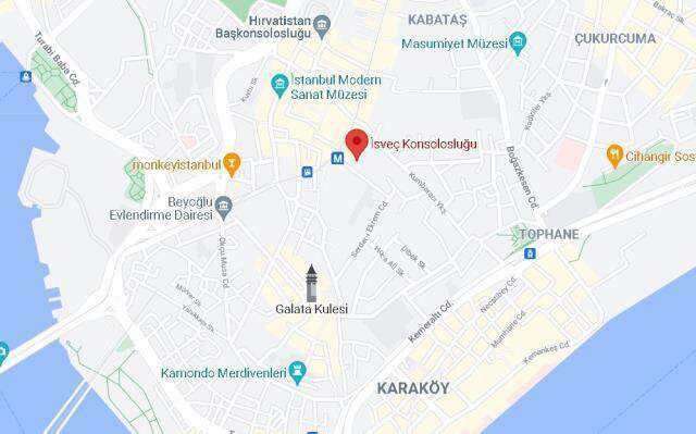 İsveç Konsolosluğu nerede? İsveç Konsolosluğu hangi ilde ve ilçede? İsveç Konsolosluğu haritadaki yeri neresi, hangi şehirde?