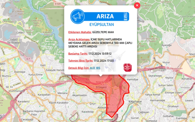İstanbul İSKİ su kesintisi! 17-18 Aralık Fatih, Bayrampaşa, Esenler su kesintisi listesi! Sular ne zaman gelecek?
