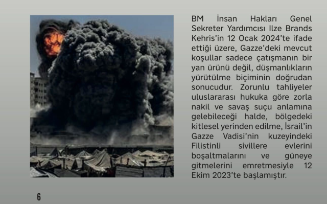 Gazze'de hasar görmüş yapıların görüntüsü