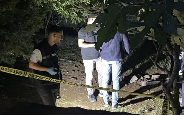 Siverek Fırat Camisi bahçesindeki olay yeri