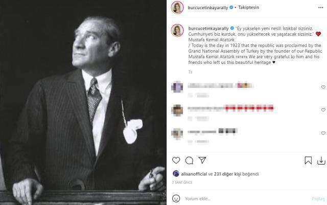 Ünlü isimlerin 29 Ekim Cumhuriyet Bayramı paylaşımları