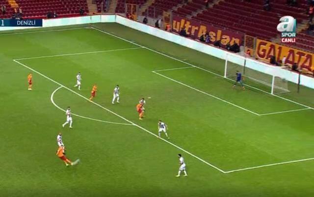 O nasıl gol öyle Alpaslan! Geçit vermeyen Denizlispor'un kalecisini akılalmaz mesafeden gafil avladı