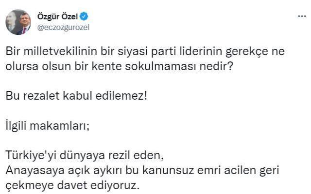 CHP'den mayın döşemeye gittiği Hatay'a sokulmayan Özdağ'a destek: Bu rezalet kabul edilemez