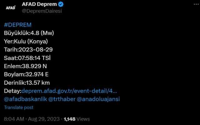 Bugün az önce deprem nerede oldu? Son dakika! Deprem mi oldu? SON DAKİKA! Bugün deprem mi oldu, kaç şiddetinde? AFAD ve Kandilli son depremler listesi