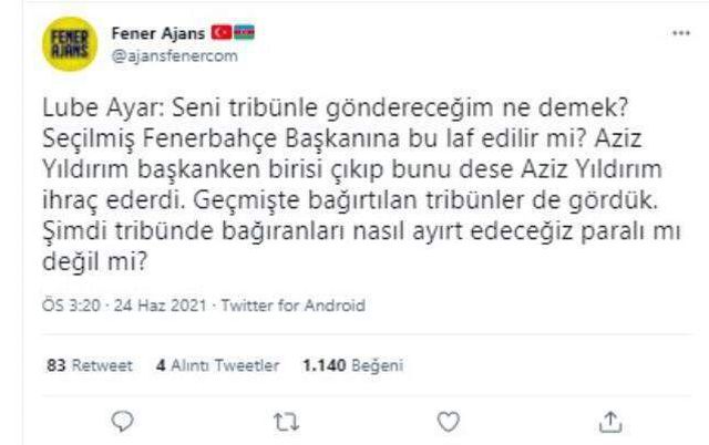 Bugün sosyal medyanın zirvesine çıkan Aziz Yıldırım'ın sözlerine tepki yağdı