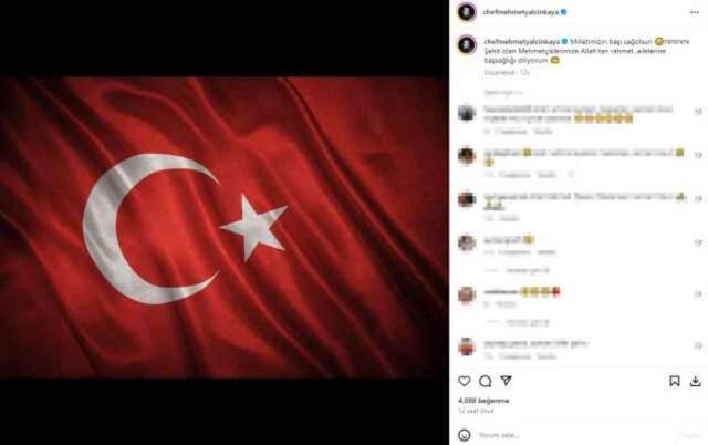 9 eve ateş düştü! Ünlü isimler, şehitlerimize sessiz kalmadı