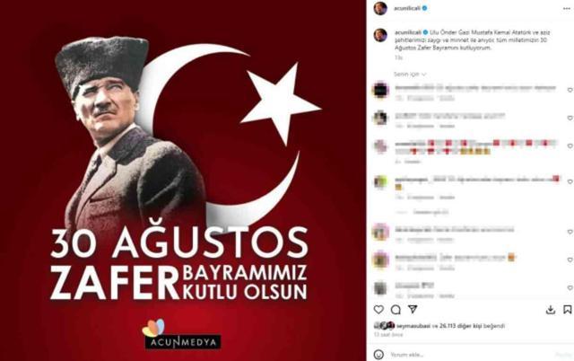 Ünlülerden 30 Ağustos Zafer Bayramı kutlamaları