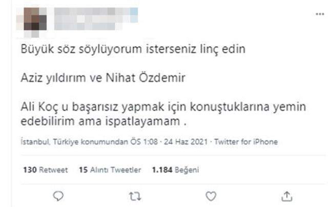 Bugün sosyal medyanın zirvesine çıkan Aziz Yıldırım'ın sözlerine tepki yağdı