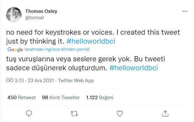 Bilim dünyasını ayağa kaldıran gelişme! Felçli hasta düşünce yoluyla tweet attı, işte ilk sözleri