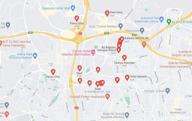 Yakınlarda benzin istasyonu var mı? Benzin istasyonu en yakın nerede var? En yakın benzin istasyonu yol tarifi ve konum!