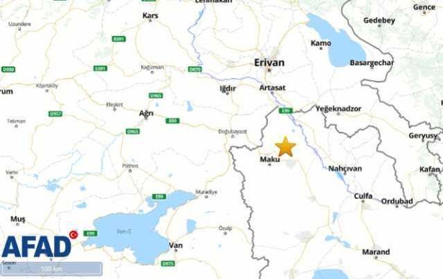AFAD açıkladı: İran-Türkiye sınırında 4.3 büyüklüğünde deprem