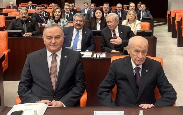 Bahçeli'den ortak bildiri tepkisi! DEM Partililer konuşurken genel kurulu terk etti