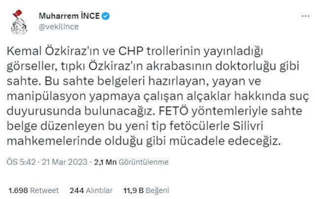 Muharrem İnce'yi küplere bindiren AK Parti iddiası! Suç duyurusunda bulunmaya hazırlanıyor