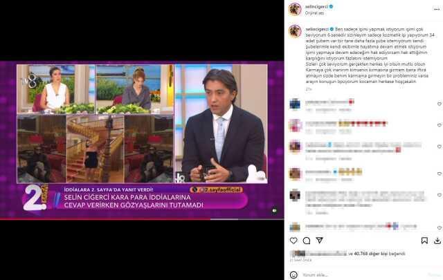 'Kara para akladıysam kendimi asarım' diyen Selin Ciğerci'nin MASAK raporu temiz çıktı