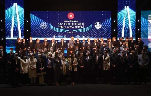 Son dakika: Cumhurbaşkanı Erdoğan'ın katılımıyla Kanal İstanbul'un temeli atılıyor