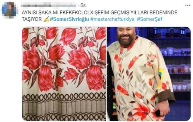 Perde kumaşından gömlek giyen Somer Sivrioğlu, alay konusu oldu