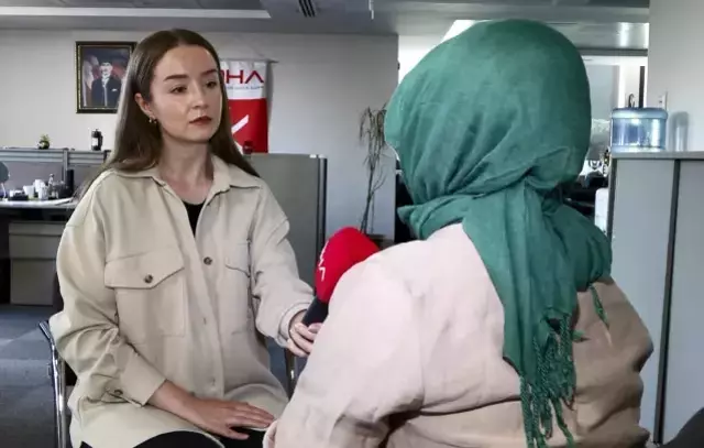 Mağdur olay sonrası yetkililerle görüşürken