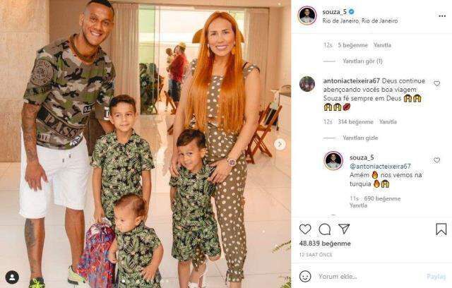 Alex Teixeira'nın ailesiyle poz veren Josef de Souza transferin fitilini yaktı: Türkiye'de görüşürüz