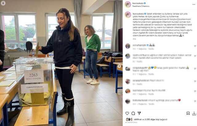 Ünlü isimler bir kez daha sandık başında! Kimi eşiyle kimi de bebeğiyle geldi