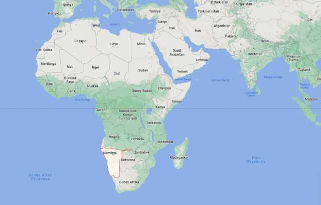 Namibya hangi yarım kürede? Namibya'nın konumu ve harita bilgisi