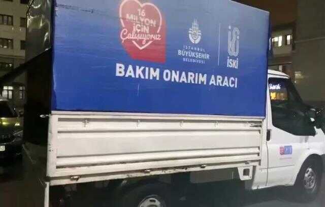 Üzerinde, 'İBB Bakım Onarım Aracı' yazan kamyonette 112 kilogram esrar ele geçirildi