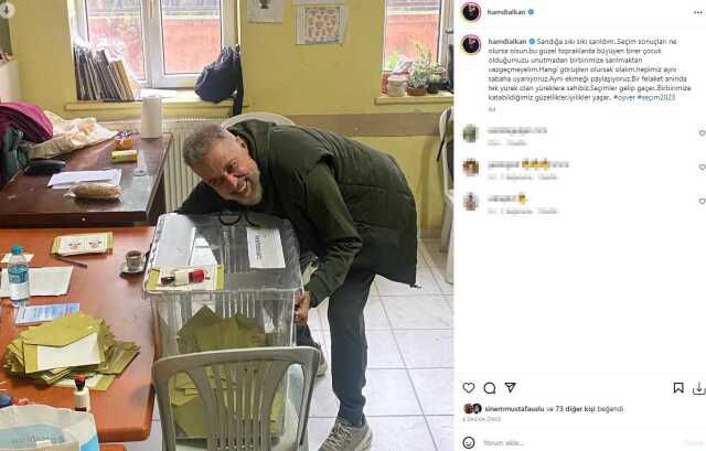 Ünlü isimler bir kez daha sandık başında! Kimi eşiyle kimi de bebeğiyle geldi