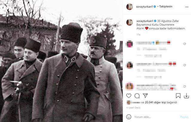 Ünlü isimlerden 30 Ağustos Zafer Bayramı paylaşımları