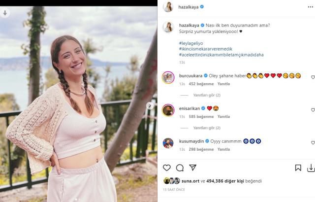 İkinci kez hamile olan Hazal Kaya bebeğinin ismini açıkladı, herkesin aklına tek bir şey geldi