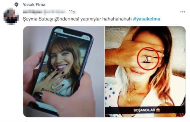 Yasak Elma dizisinde Şeyma Subaşı göndermesi! 'Boşandılar' paylaşımı yeniden gündem oldu