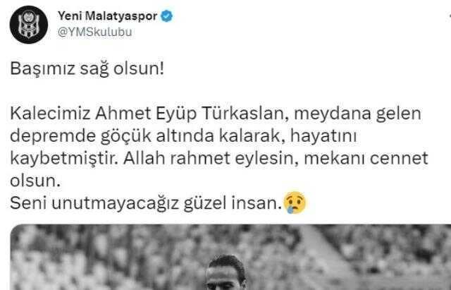 Malatyaspor kalecisi öldü mü, yaşıyor mu? Ahmet Eyüp Türkaslan kurtarıldı mı?