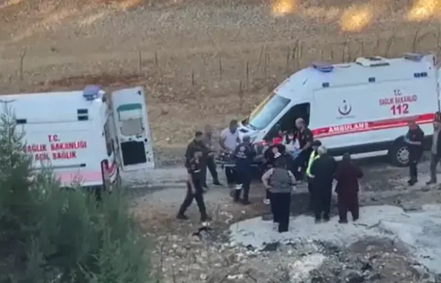 Kaza sonrası ekiplerin müdahalesi