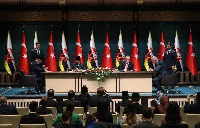 Brunei Sultanı Ankara'da! 5 anlaşma imzalandı, Cumhurbaşkanı Erdoğan'dan 'Deprem' teşekkürü geldi