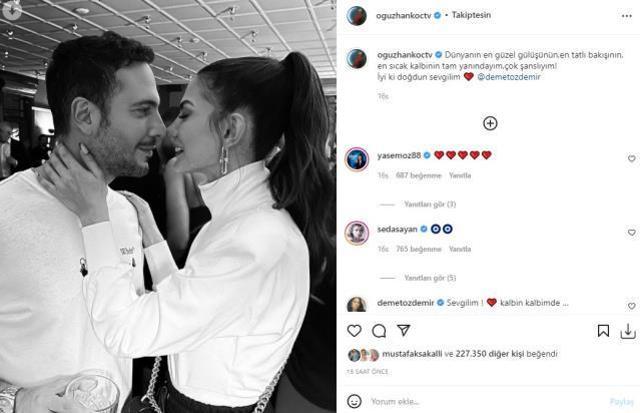 Doğum günü partisinde çifte kumrular gibiydiler! Oğuzhan, Demet'e aşkını böyle haykırdı