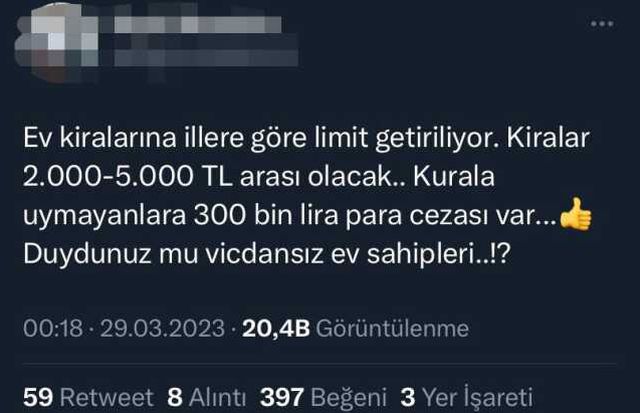 Ev kiralarına illere göre limit getirileceği iddiası