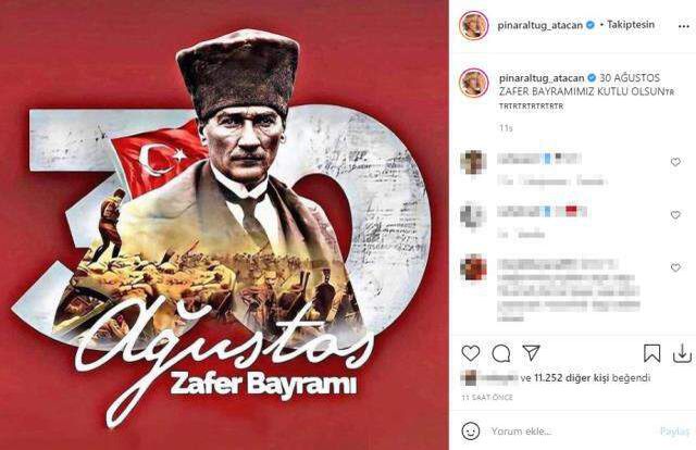 Ünlü isimlerden 30 Ağustos Zafer Bayramı paylaşımları