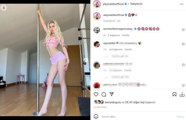 'Sesim kötü olsaydı dansçı olurdum' diyen Aleyna Tilki, direk dans yaparken poz verdi