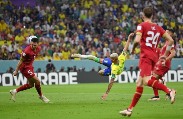 Yok artık Richarlison! Dünya Kupası'nda bundan daha güzel bir gol atılmadı