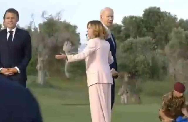 G7 zirvesinde dalıp giden Biden'ın yardımına İtalya Başbakanı Meloni yetişti