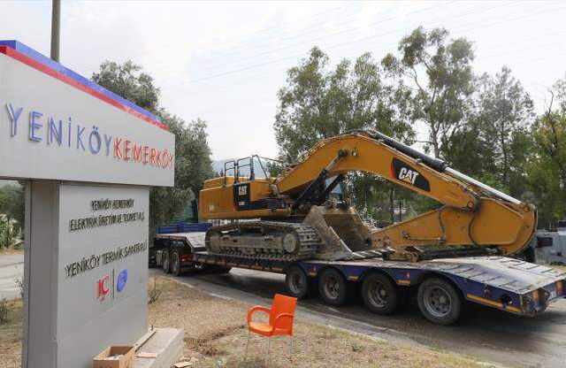 Milas'taki Yeniköy Termik Santrali'nde yangına karşı tedbir alındı