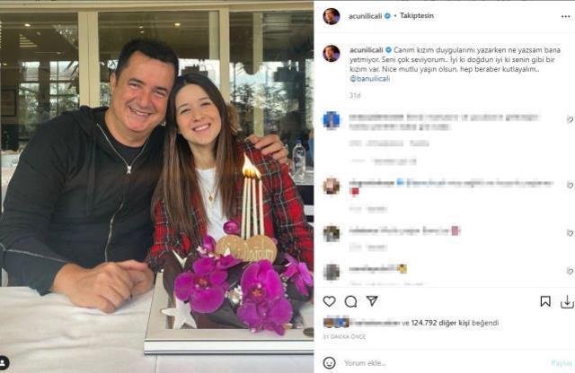 Acun Ilıcalı, kızının doğum gününü kutladı: İyi ki senin gibi bir kızım var
