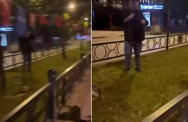 Türk bayrağını yakmaya çalışan şüpheli yakalandı