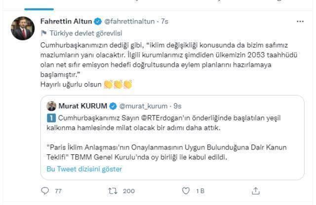 TBMM'de kabul edilen Paris İklim Anlaşması'na ilişkin kanun, Resmi Gazete'de yayımlanarak yürürlüğe girdi