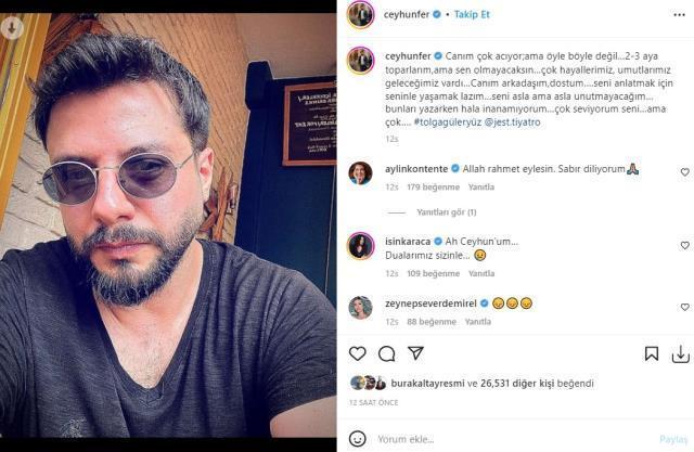 Geçirdikleri kazada Tolga Güleryüz'ü kaybeden ünlü isimlerden yürek yakan paylaşımlar