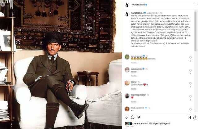 Ünlü isimlerin 19 Mayıs Atatürk'ü Anma Gençlik ve Spor Bayramı paylaşımları