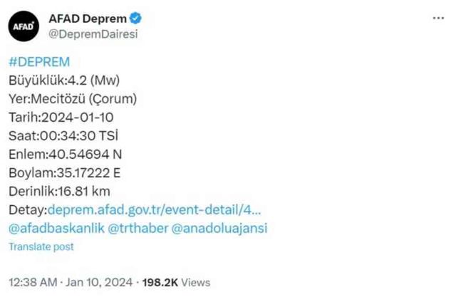 Çorum'da deprem mi oldu, kaç şiddetinde? Çorum'da nerede deprem oldu?