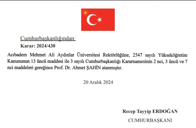 Acıbadem Mehmet Ali Aydınlar Üniversitesi yeni rektörü kim oldu? Prof. Dr. Ahmet Şahin kimdir, kaç yaşında, nereli, branşı ne?