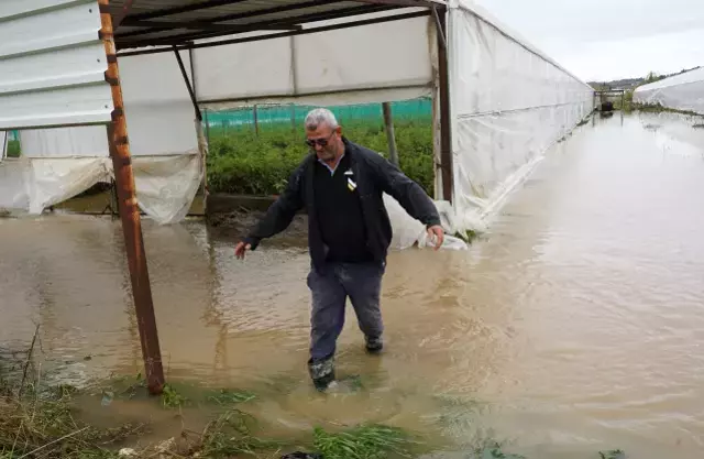 'Sarı kod'la uyarılan Antalya'da tarım alanları su altında kaldı