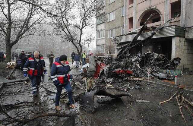 Ukrayna'daki helikopter kazasında can kaybı 14 olarak revize edildi